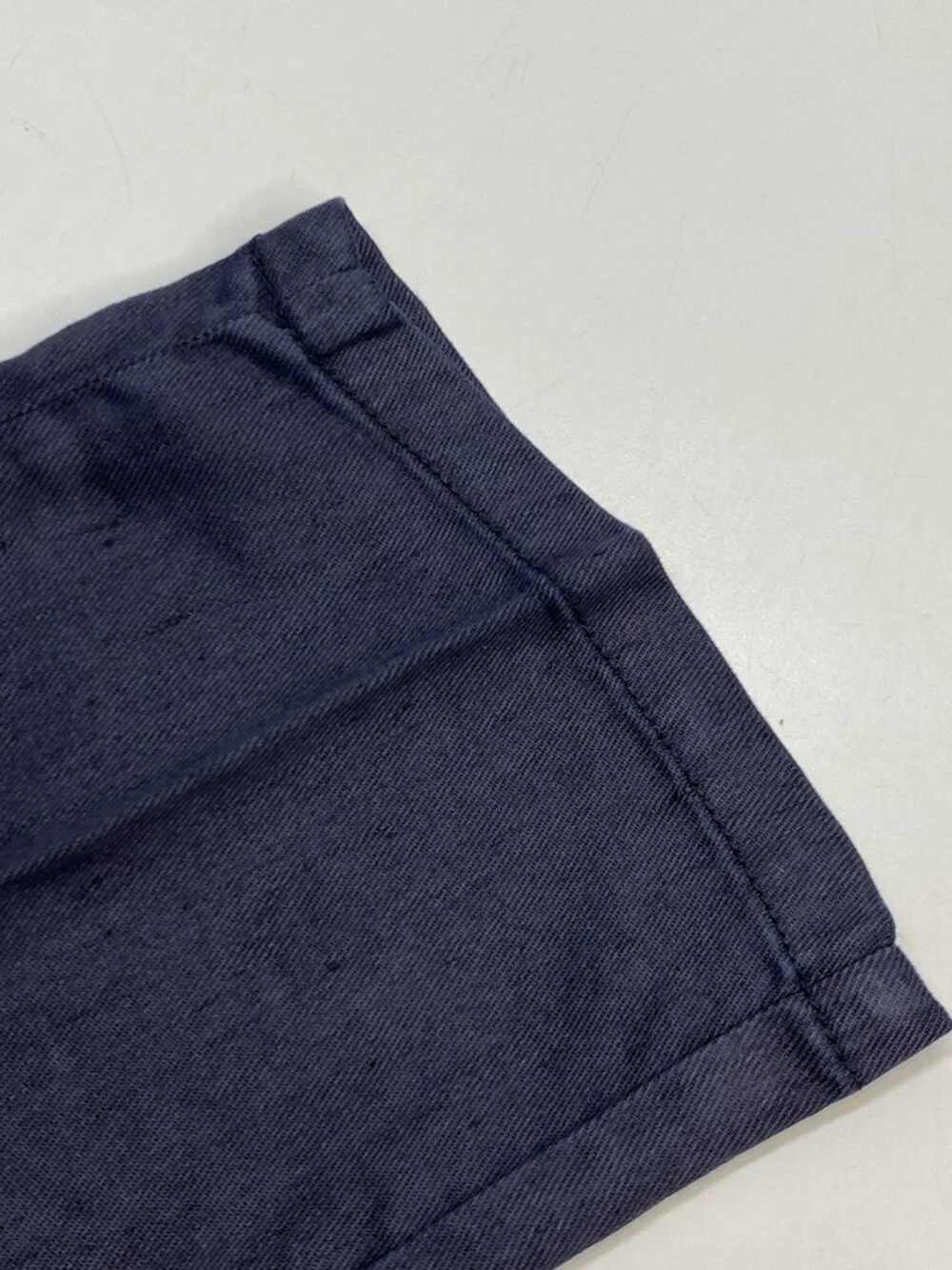 Marco Pescarolo Mens Pant Navy Blue Size 40 Caracciolo Slim Fit Linen Trousers